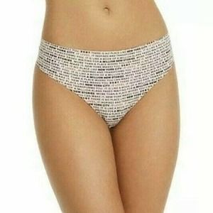 New DKNY Womans Litewear Cut Anywhere Logo Brief Small DK5028 Love Text NWT